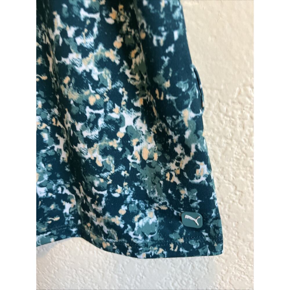 PUMA Women's Green Cloudspun Camo Polo Golf Shirt Size XL Short Sleeve Polyester - Picture 3 of 5